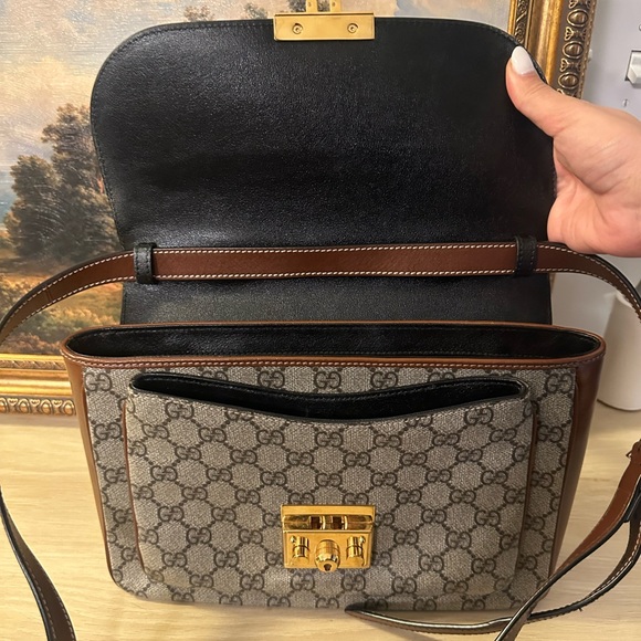 Gucci Canvas Padlock Shoulder Bag - Picture 3 of 10